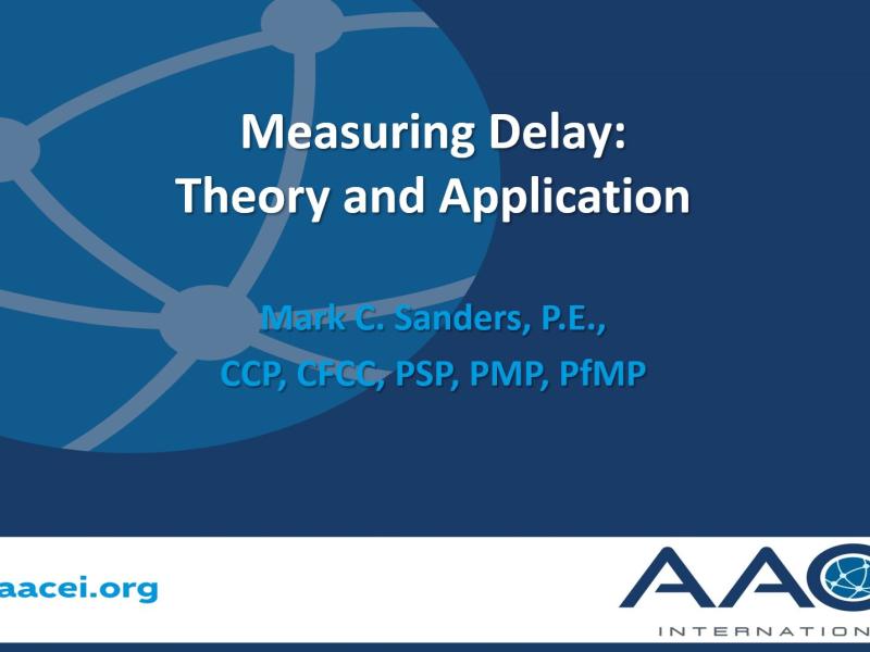 Presentations | Mark Sanders to AACE International 
